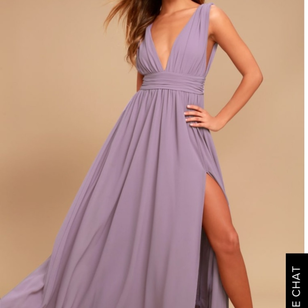 purple lulu’s maxi formal dress